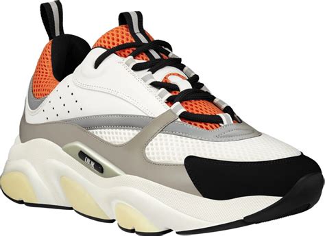 dior b22 orange white|dior men's sneakers b22.